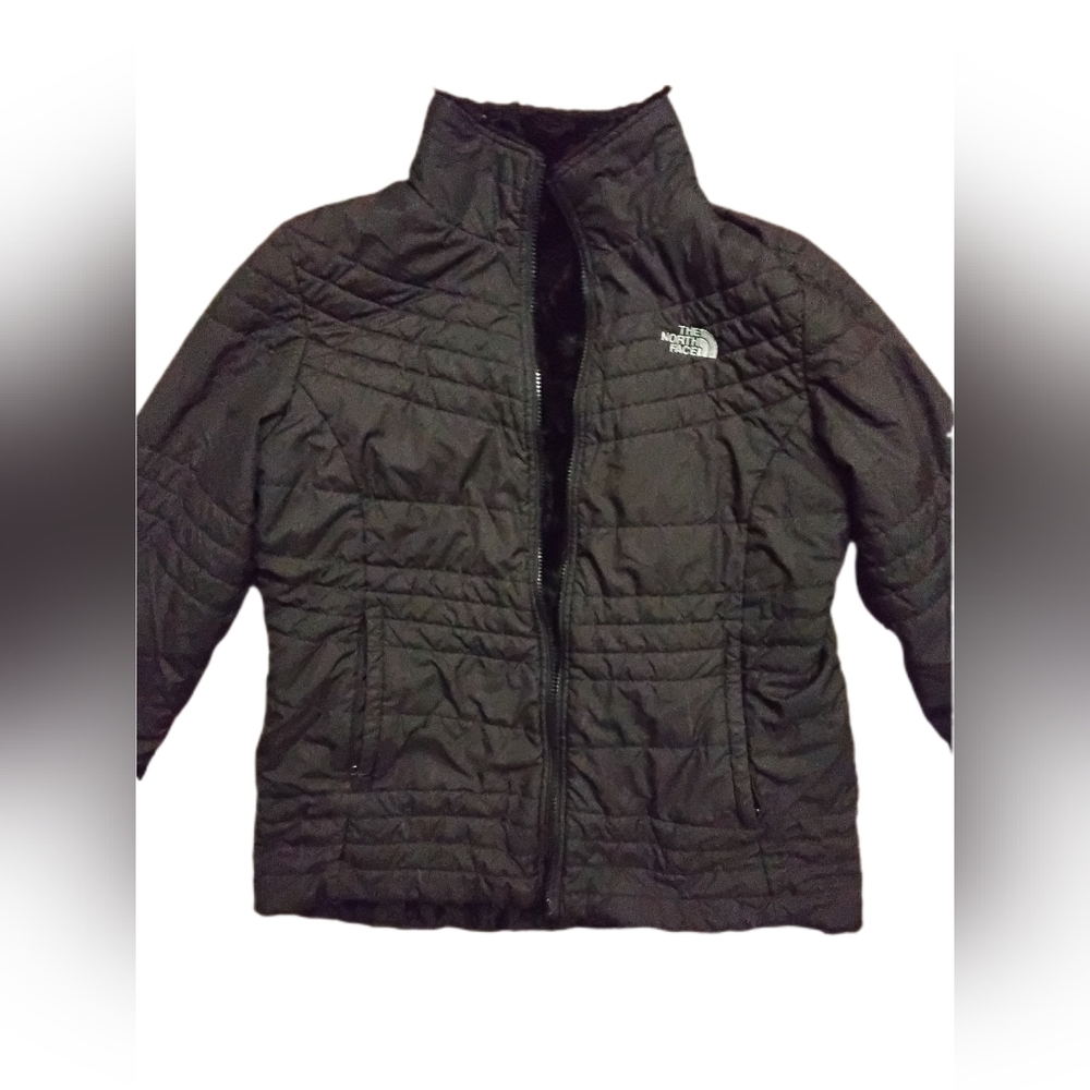 Northface Mossbud Reversible Swirl Puffer Jacket Womens‎ Small Black